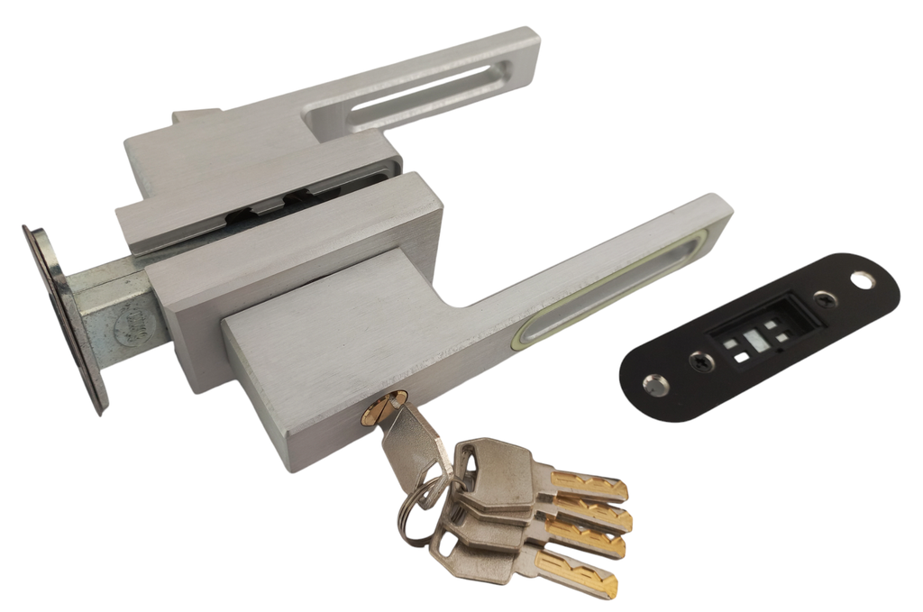 MAG/02L A Incuietoare orizontala magnetica pentru profil perimetral (maner gol) ANOD