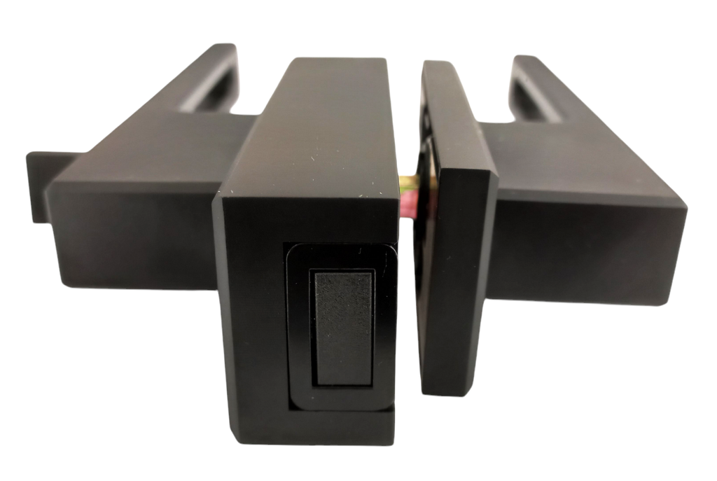 MAG/02L B Incuietoare magnetica pentru usa de sticla cu toc (maner gol) Black