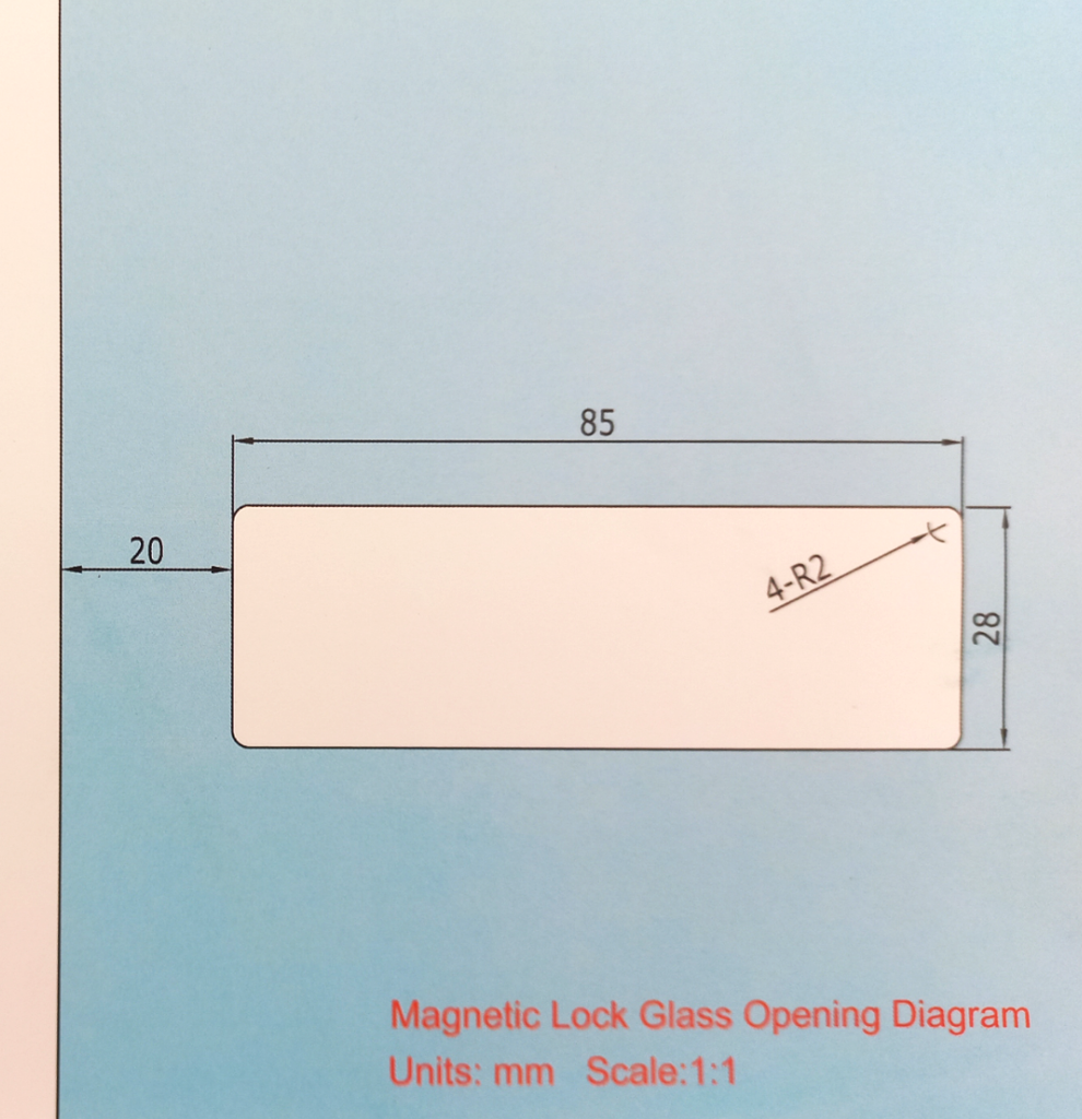 MAG/02S A Incuietoare magnetica SLIM pentru usa de sticla cu toc ANOD