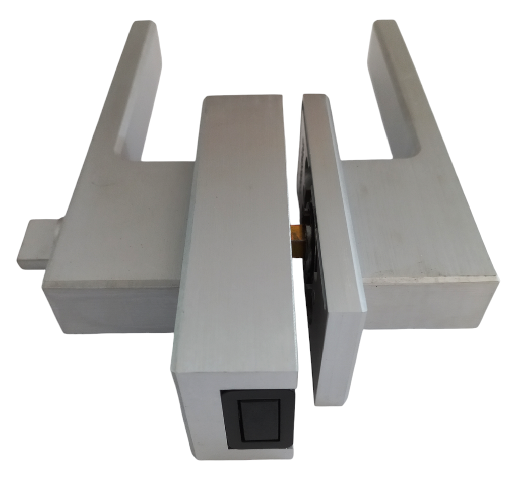 MAG/L02F A Incuietoare magnetica pentru usa de sticla cu toc (maner mare) ANOD