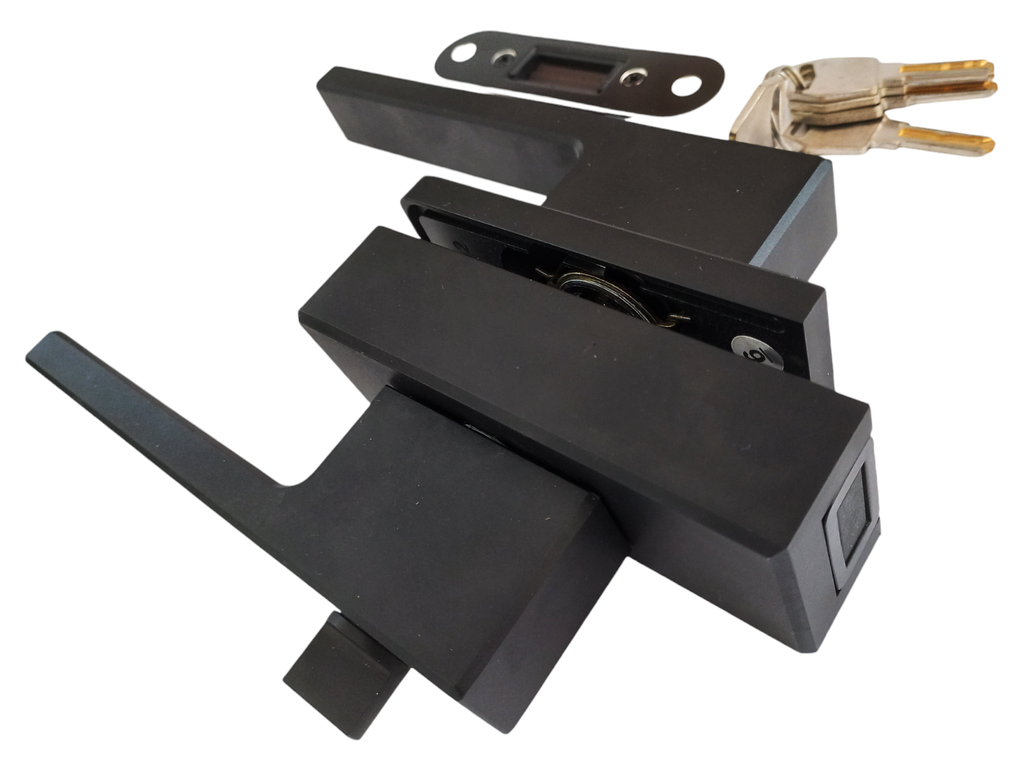 MAG/L02F B Incuietoare magnetica pentru usa de sticla cu toc (maner mare) Black