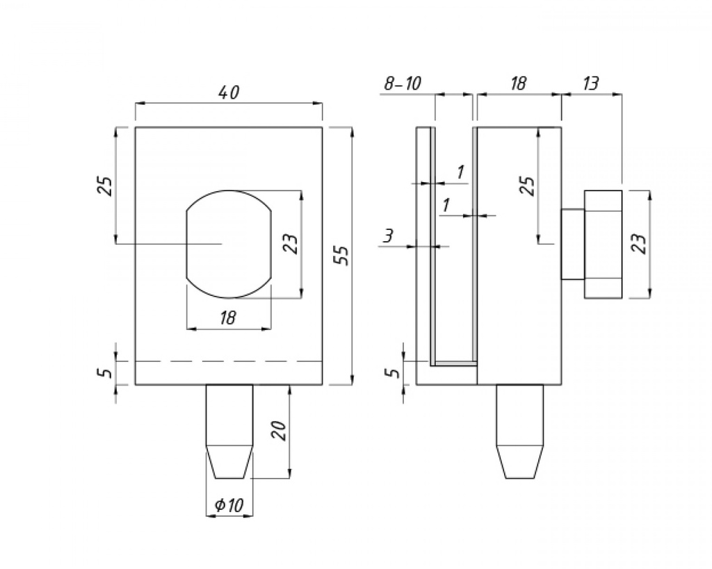 MD 031 PSS - Încuietoare unilaterala cu butuc