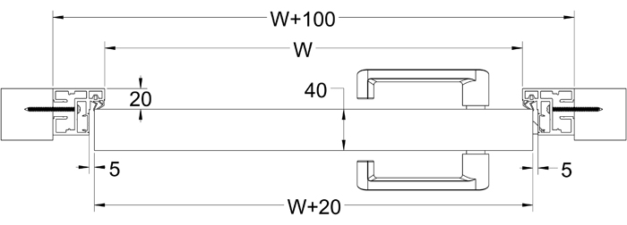SIRION 5000 - Profil toc cu preluare sticla- 6M - EV1 ANODIZAT