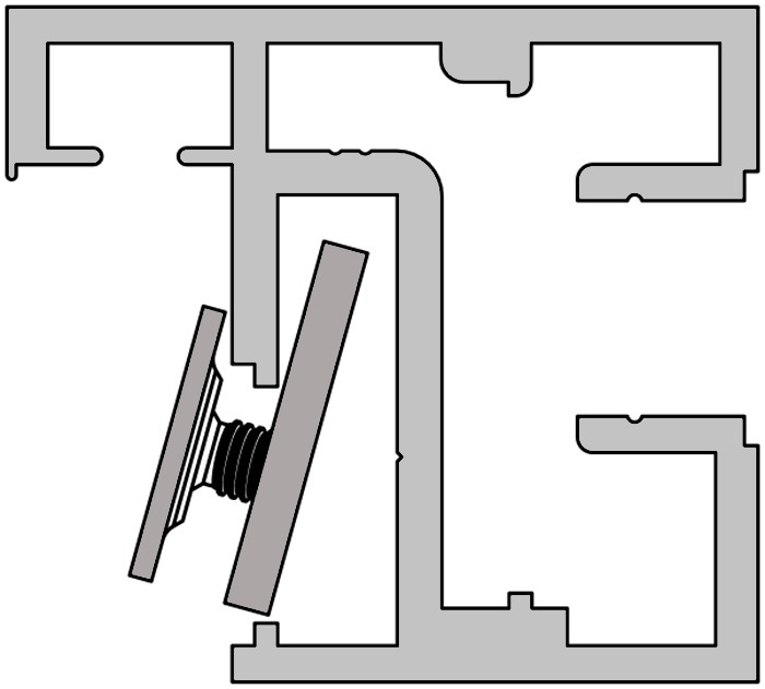 SIRION 5000 - Profil toc cu preluare sticla- 6M - EV1 ANODIZAT