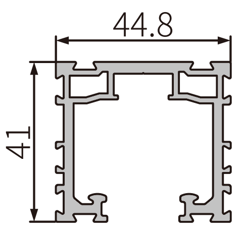 OPK PS Kit șină de rulare A101 cu capace laterale incluse  Black 6m