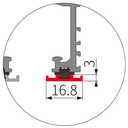 OPK PS Kit șină de rulare A101 cu capace laterale incluse  Black 6m