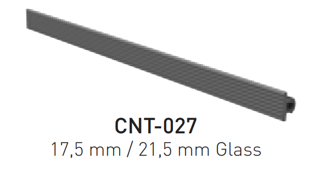 MD-120J-1100 Set profile fixare sticla 16.7-17.5 mm,balcon francez (7016 MAT)