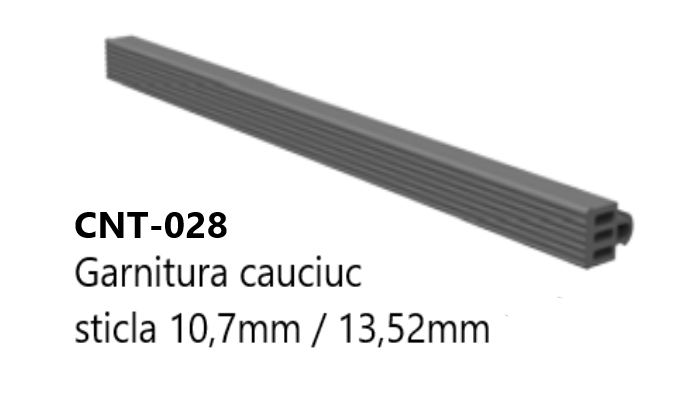 MD-120J-1100 Set profile fixare sticla 10.7-13.5mm,balcon francez (7016 MAT)