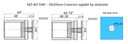 MD 40110AY - 50x50mm Conector reglabil tip distantier