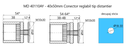 MD 40110AY - 40x50mm Conector reglabil tip distantier