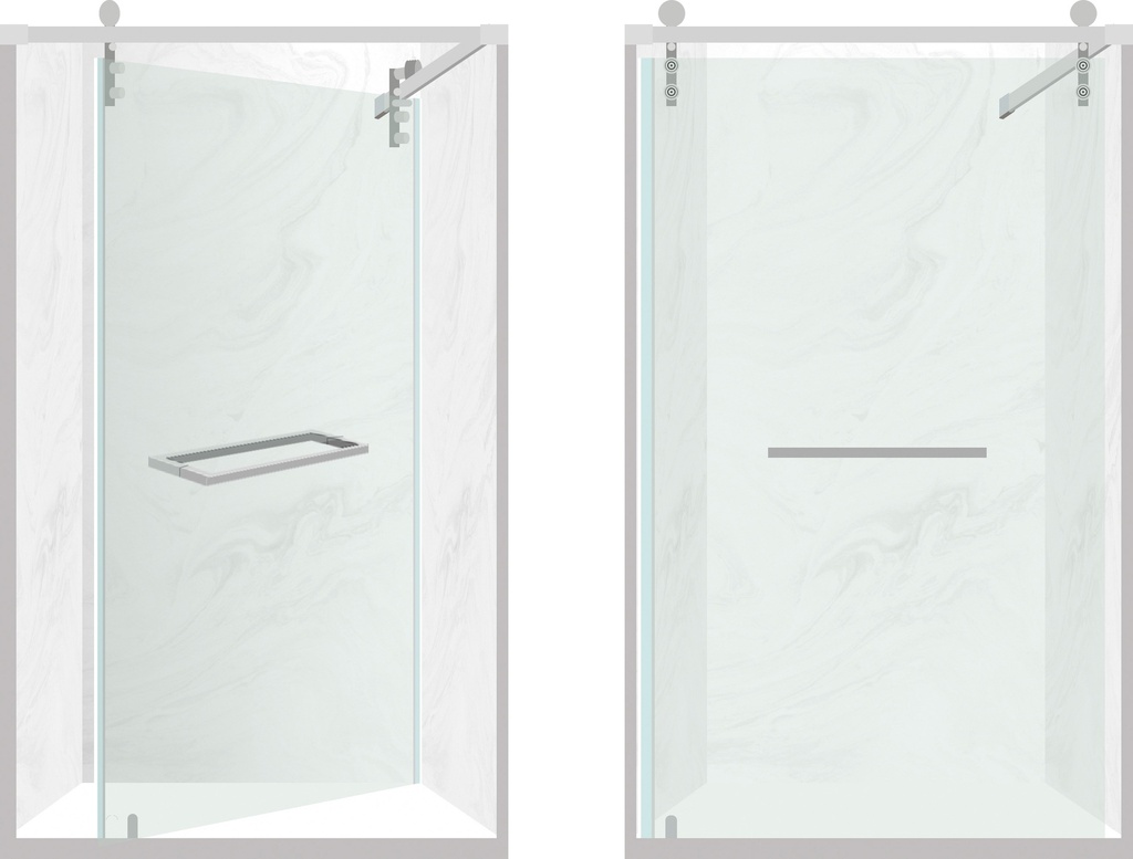 MD 61 Kit dus cu usa glisanta la 90 grade