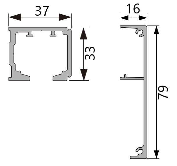 CN122892B OPK PS Set usa glisanta (80kg) cu amortizor cu sina si capac incluse L: 2,05m