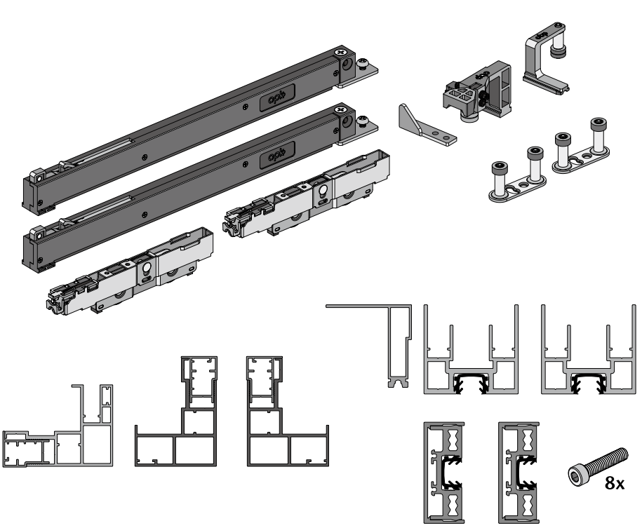 CA460001-016 OPK Perfect W50 Set usa invizibila, dreapta