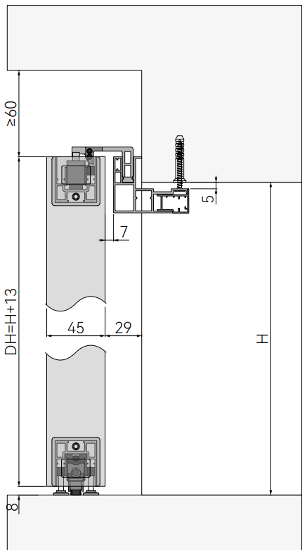 CA460001-016 OPK Perfect W50 Set usa invizibila, dreapta