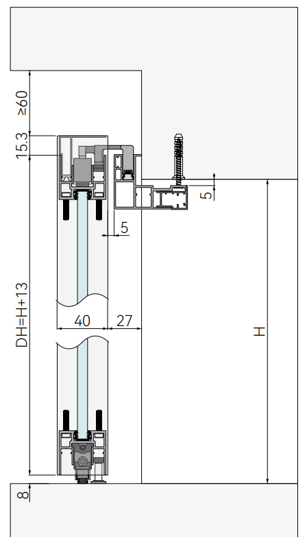CA460001-016 OPK Perfect W50 Set usa invizibila, dreapta