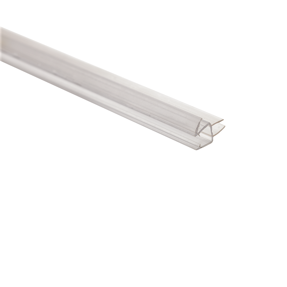 MD 206 -10mm - PVC Seal WITH LIP DOUBLE AT 90° (GLASS 10mm) h2500