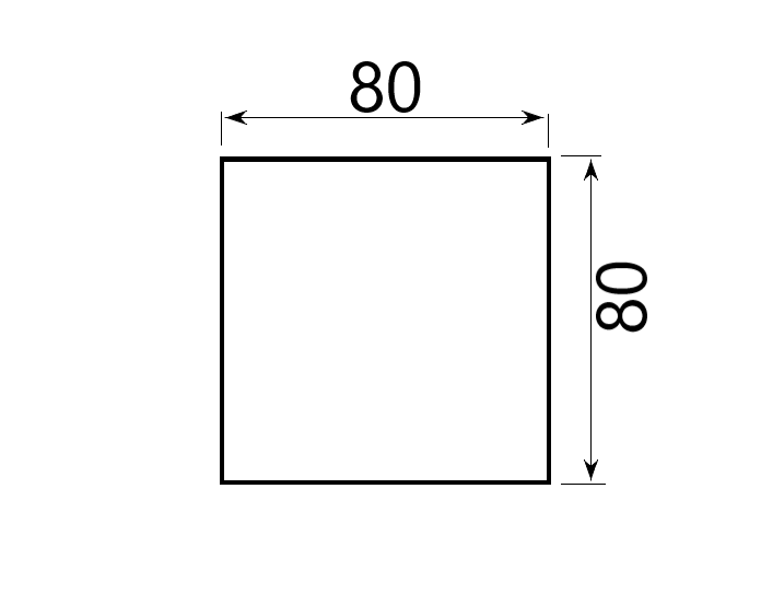 MD 80x80x1.5mm Profil aluminiu de compensare ANODIZAT