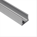 MD U20x20 reliefat - Profil U aluminiu 20x20 reliefat (capac+baza) anod 6m