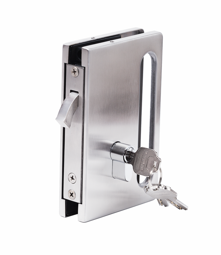 MD YMS31SN SSS - Incuietoare usa glisanta + contraplaca sticla-perete tip U (10-12)SSS