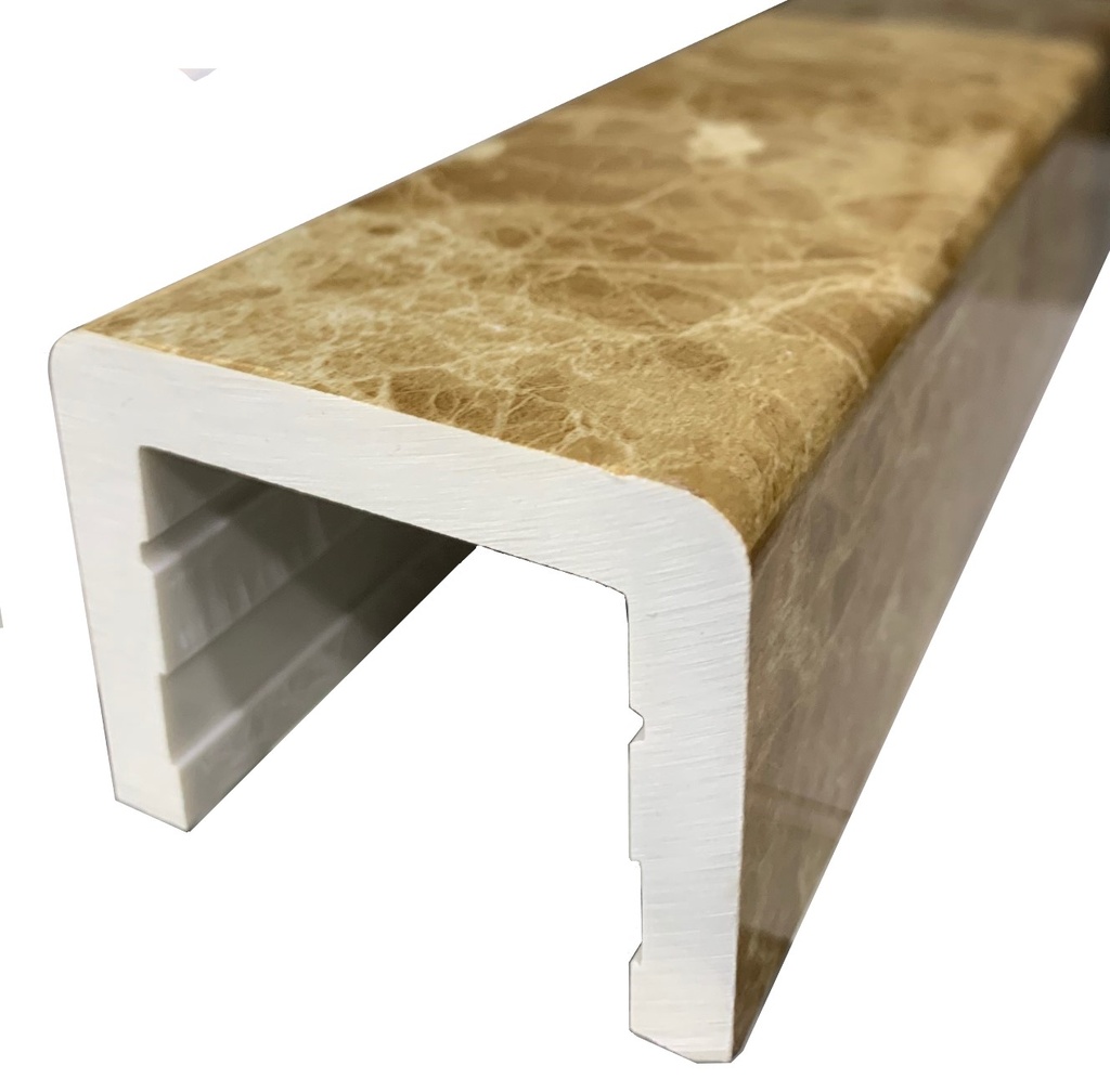 THRESHOLD COMPOSITE FOR CABIN OF SHOWER, LIGHT BROWN, 1500x60x50mm