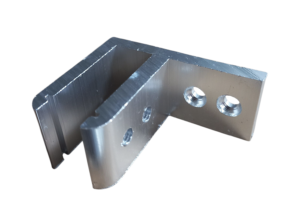 MD M009-ALUM-90 - Conector aliniere balustrada perete-sticla 90* (10-13mm)
