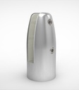 MC-209 Picior sustinere sticla 10-12mm, rotund din aluminiu (natural)