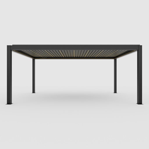 [TC-00004217] Pergola bioclimatica din aluminiu cu lamele rotative, MD-9700A 3024 x 5838 mm, h3023 RAL7016