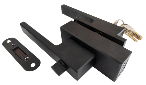 [TC-00003595] MAG/L02F B Incuietoare magnetica pentru usa de sticla cu toc (maner mare) Black