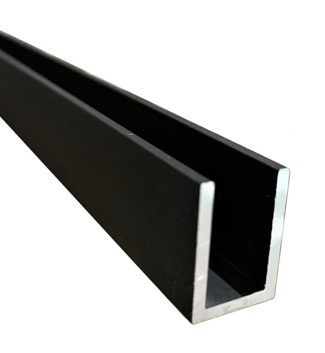 [TC-00002279] MD 101AL B - Profil U aluminiu 14x20x1.5mm (sticla8-10mm) 300cm BLACK