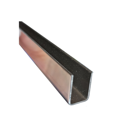 [TC-00001098] MD 15x11 Profil U inox oglinda - sticla 8mm L=3.0m
