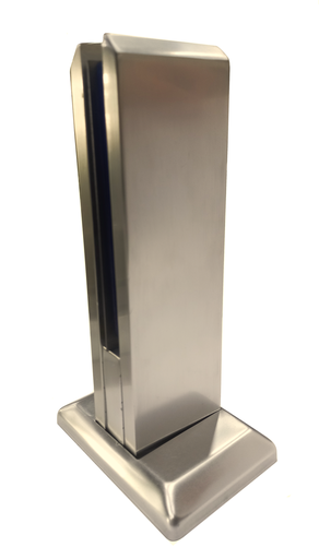 MD 209-e 200h picior sustinere sticla 10-12mm, patrat din aluminiu