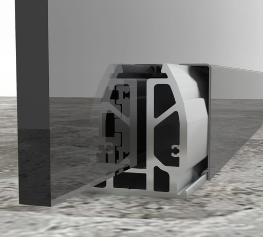 [TC-00002207] MD 2599/15cm Clema mini pentru balustrada - fixare pe pardosea (sticla 10-12mm) (15cm)