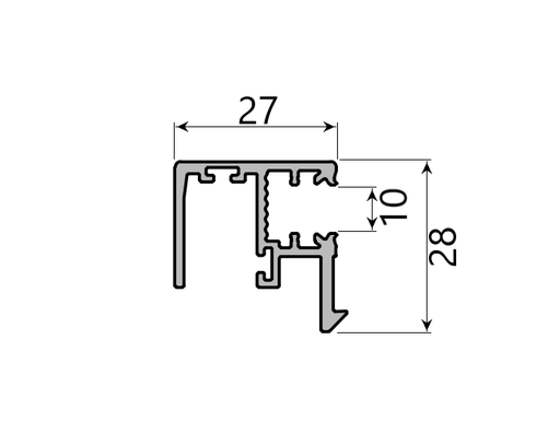 MD 28x27 90* profil de imbinare colt,  10mm, SLIDER NEXT
