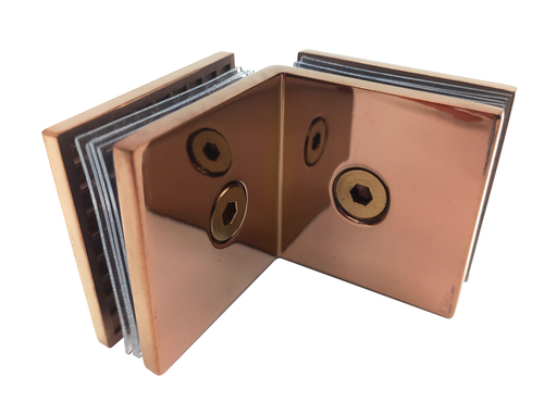 [TC-00003032] MD 725P GR - Conector sticla-sticla 90° (patrat) GOLD ROSE