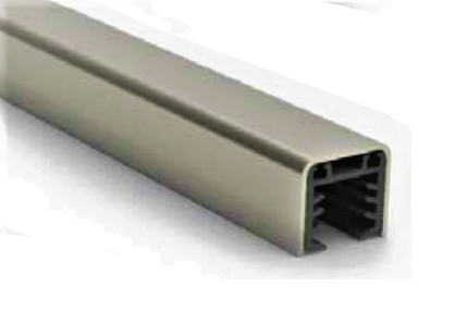 PR6540-12 profil mana curenta tip U cu garnitura sticla 12mm BRONZ