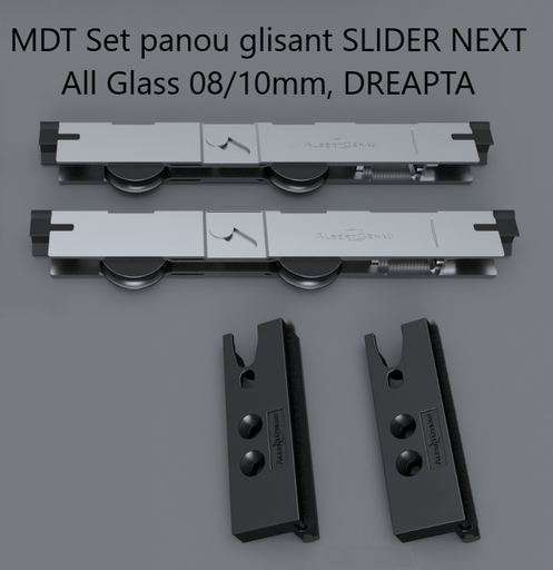 [TC-00004024] MDT Set panou glisant SLIDER NEXT All Glass 08/10mm, DREAPTA